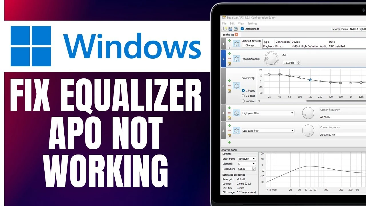 Equalizer APO Not Working Video Tutorial Walkthrough Thumbnail