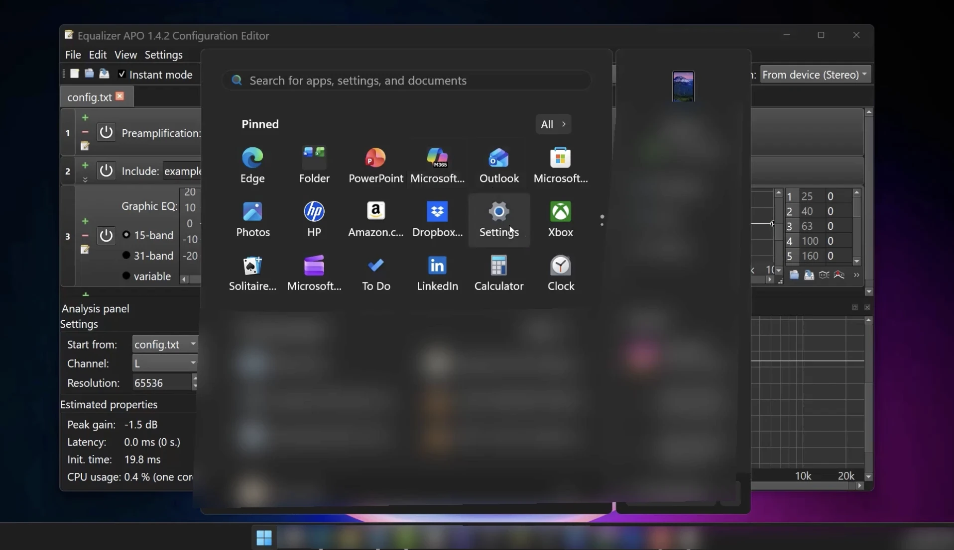 Click start menu and open the Windows Settings app
