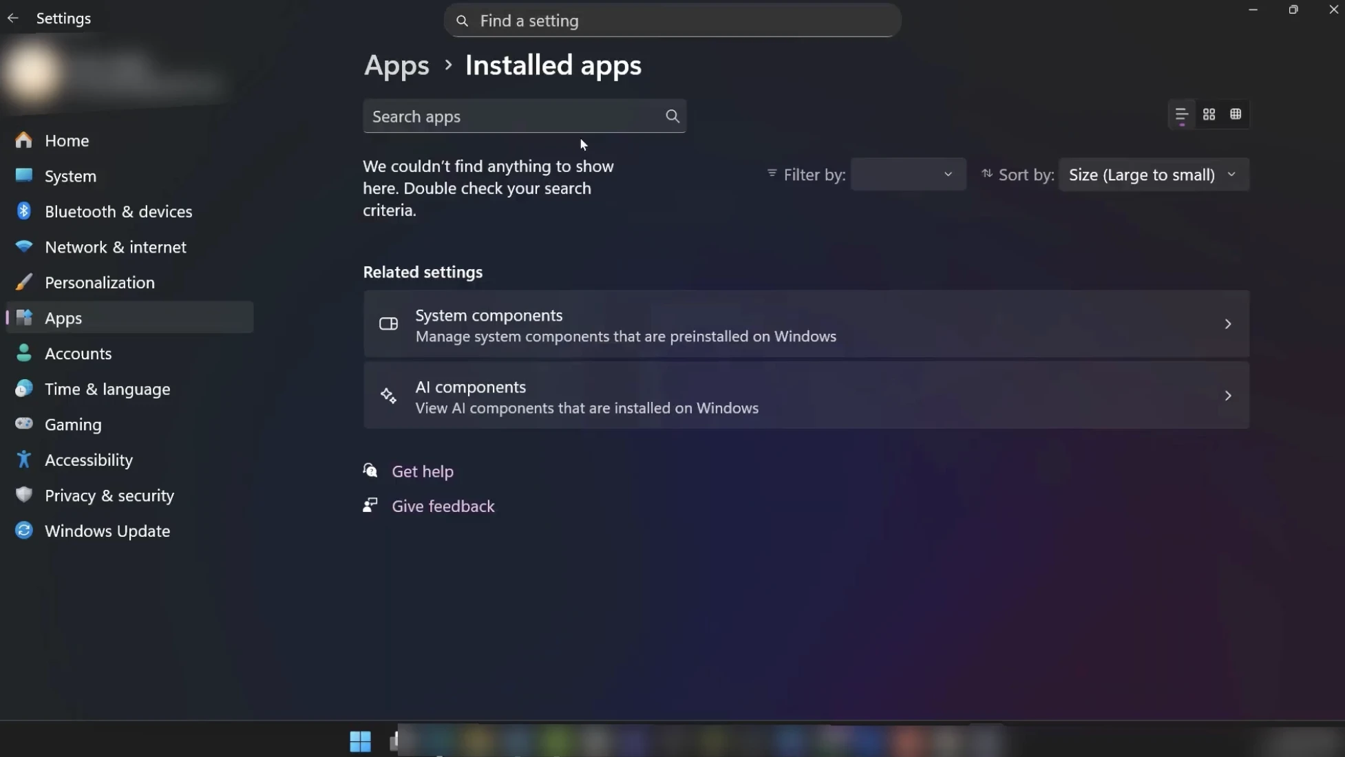 Open Apps section and select Installed apps inside Settings